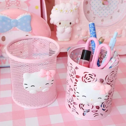 Hello Kitty Kawaii Pen Holder – Cute Desktop Storage Box