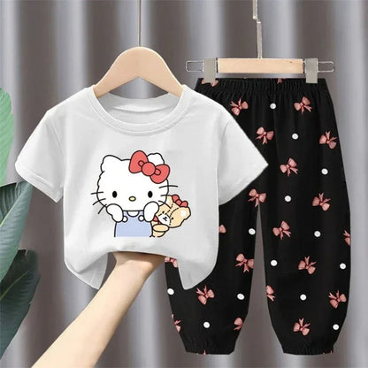 Hello Kitty Girls' Cotton T-Shirt Set (2-Piece)