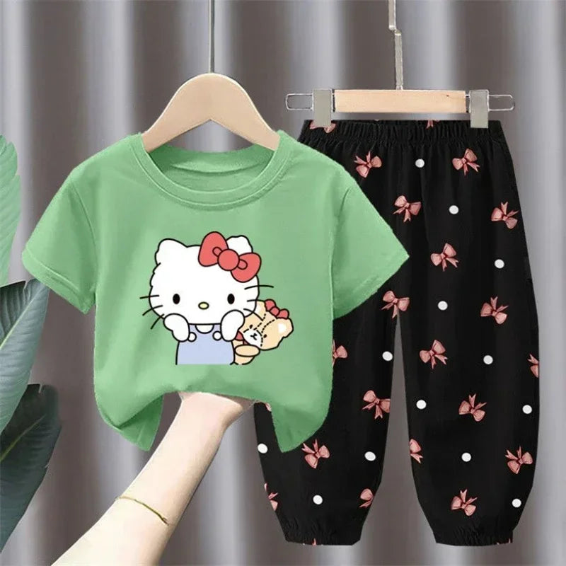 Hello Kitty Girls' Cotton T-Shirt Set (2-Piece)