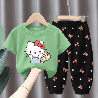 Hello Kitty Girls' Cotton T-Shirt Set (2-Piece)