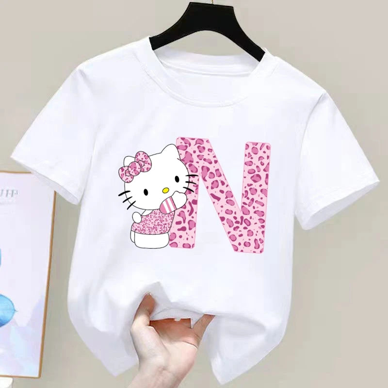 Sanrio Hello Kitty A-Z Kids' Kawaii T-Shirt