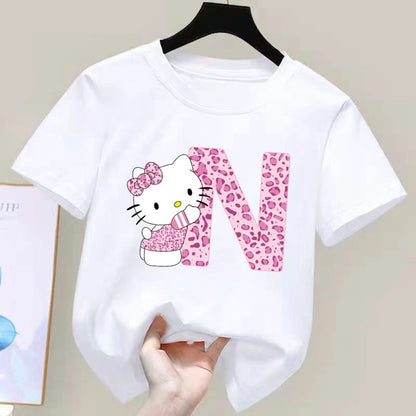 Sanrio Hello Kitty A-Z Kids' Kawaii T-Shirt