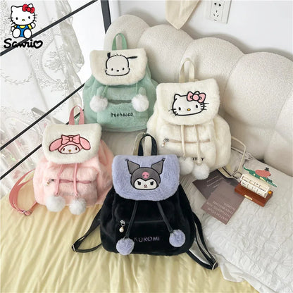 Sanrio Kuromi & Hello Kitty Plush Backpack